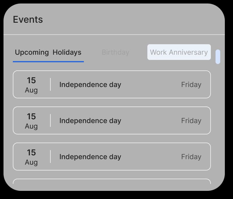 Events Dashboard